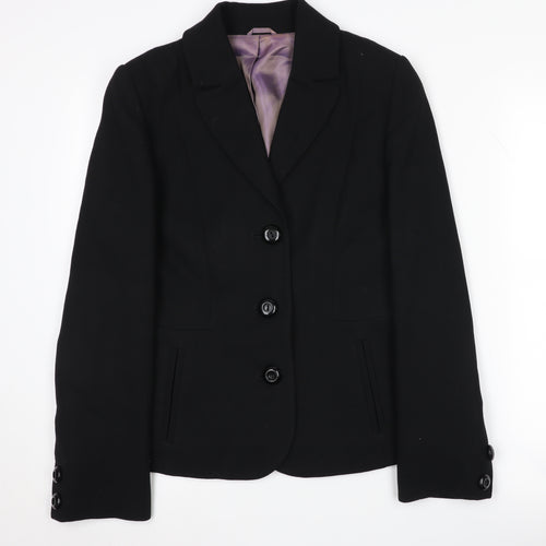 Hobbs Women’s Black Blazer Size 10 with Notch Lapels