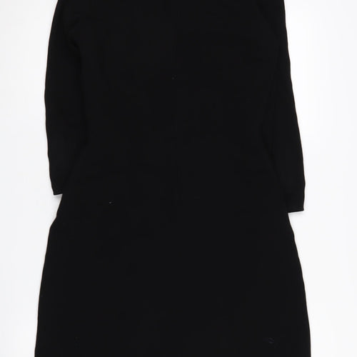 Burberry Women Black Dress UK 6 Long Sleeve Zip