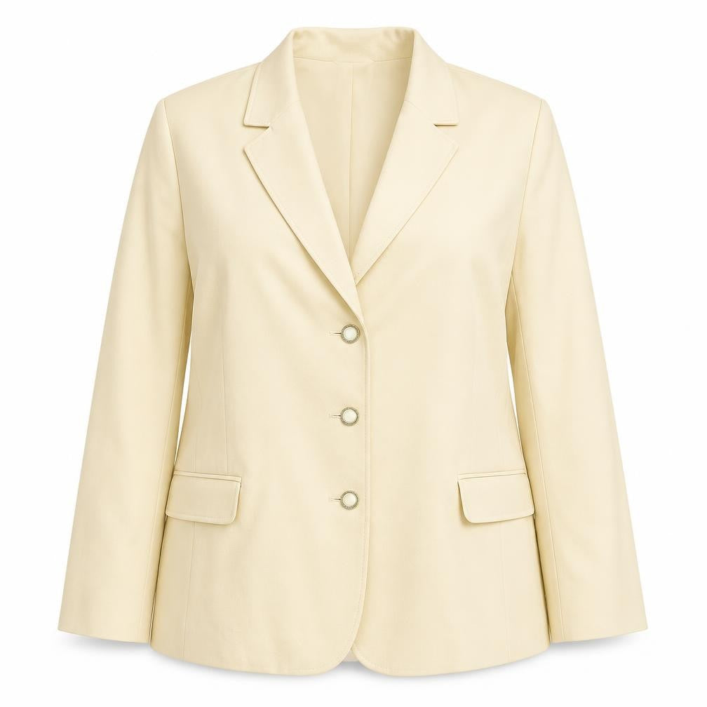 Front view of Eastex Women's Beige Suit Jacket, size 18