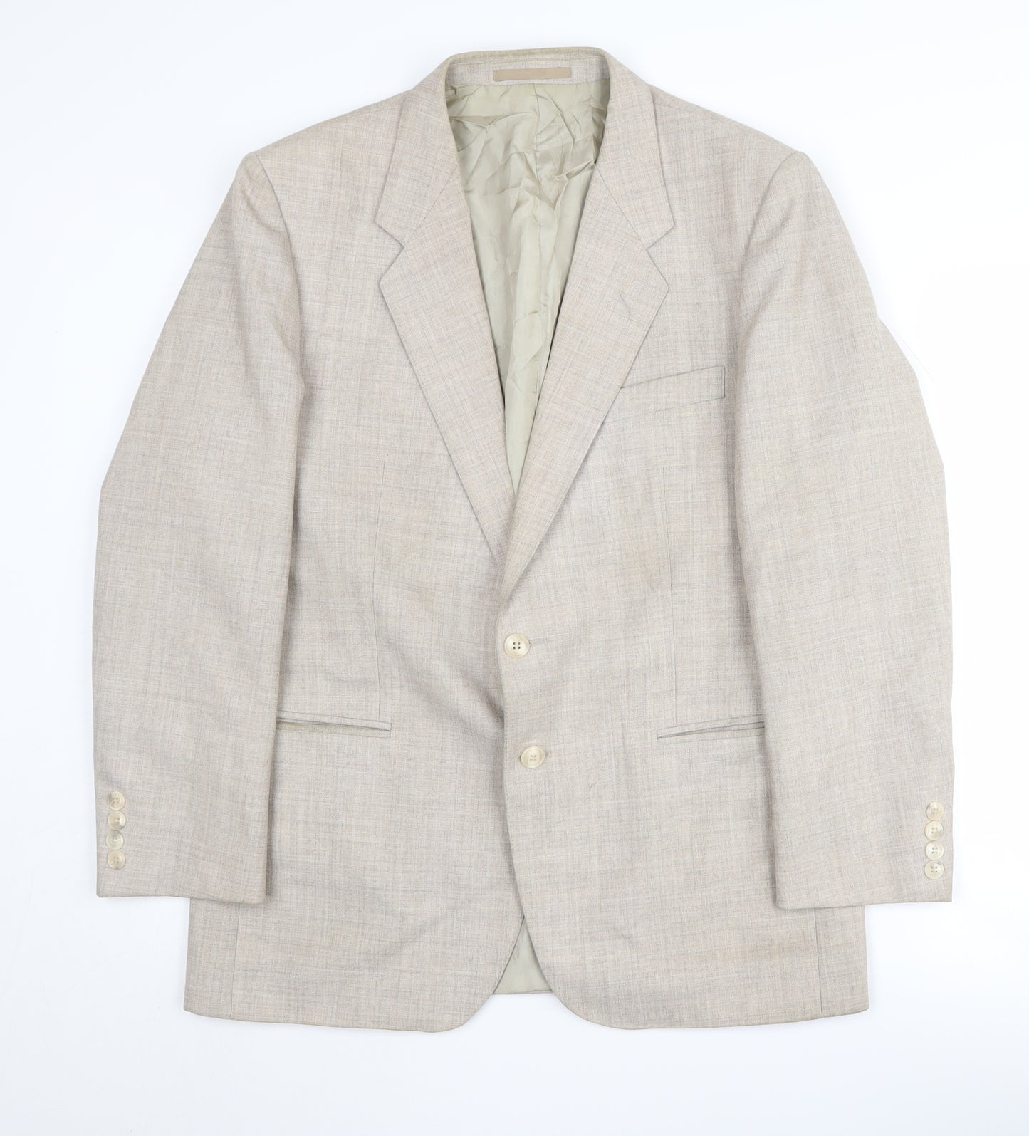 Marks and Spencer Men's Beige Check Blazer 40S Jacket