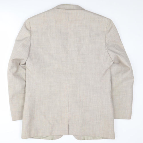 Marks and Spencer Men's Beige Check Blazer 40S Jacket