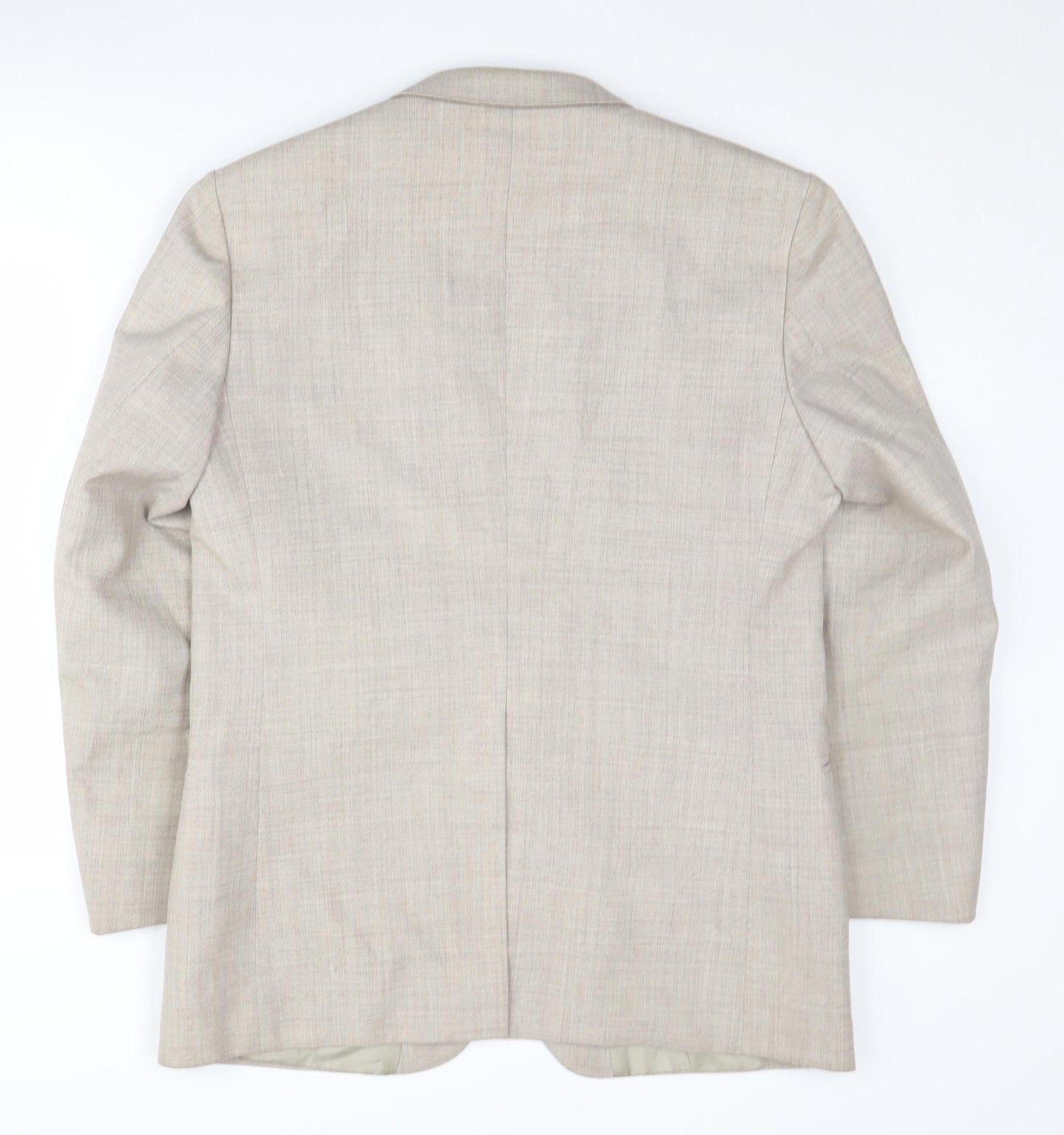 Marks and Spencer Men's Beige Check Blazer 40S Jacket
