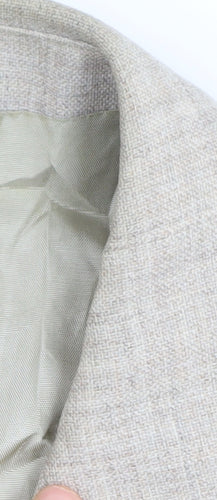 Marks and Spencer Men's Beige Check Blazer 40S Jacket