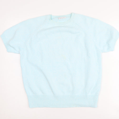 Berkertex Women's Blue Short Sleeve Pullover Jumper