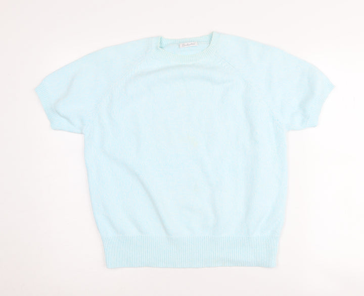 Berkertex Women's Blue Short Sleeve Pullover Jumper