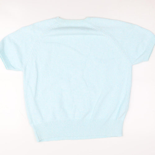 Berkertex Women's Blue Short Sleeve Pullover Jumper