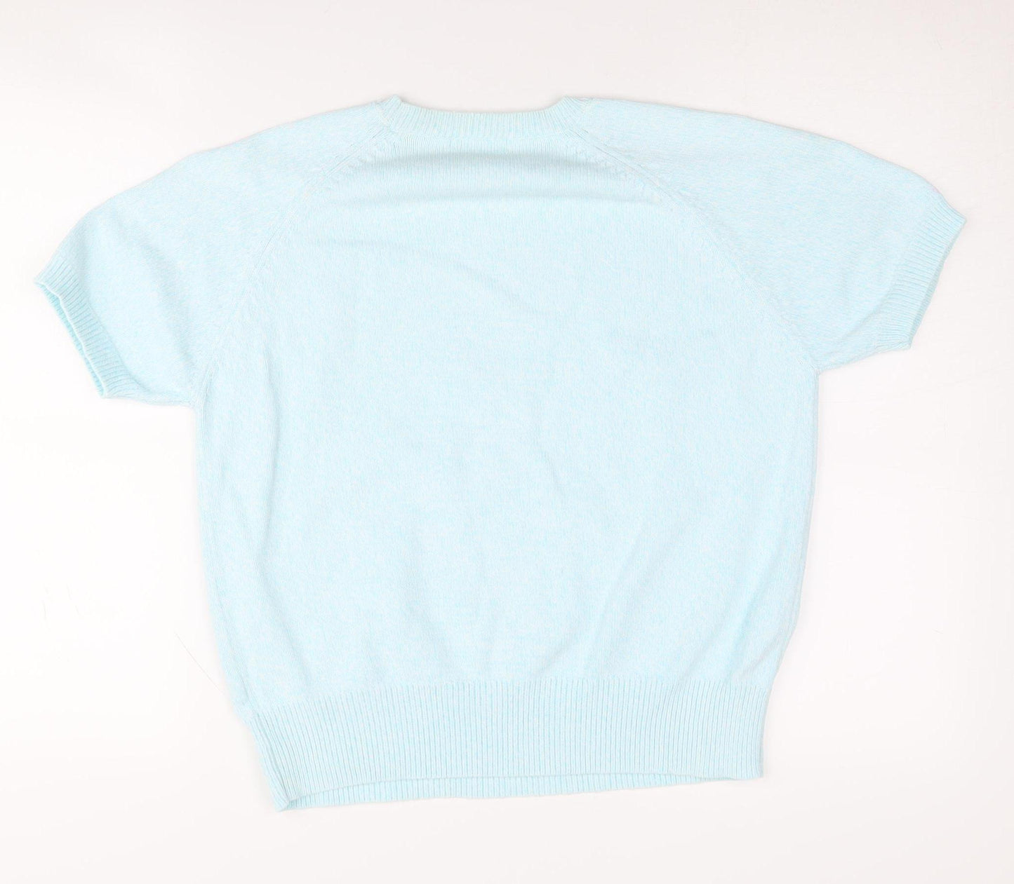 Berkertex Women's Blue Short Sleeve Pullover Jumper
