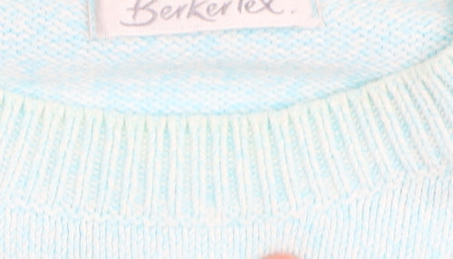 Berkertex Women's Blue Short Sleeve Pullover Jumper