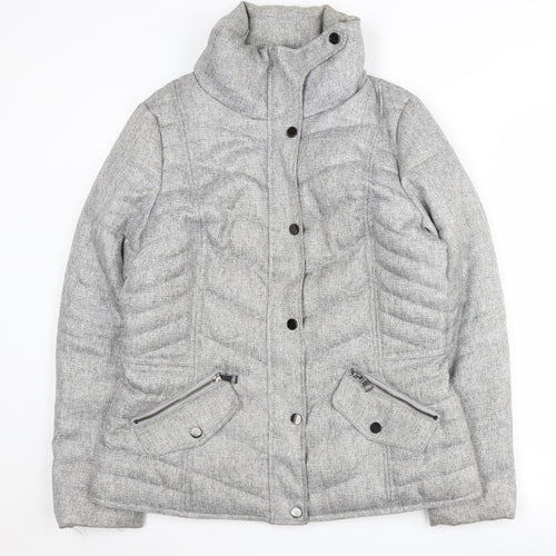 Next Women's Grey Puffer Jacket Size 14