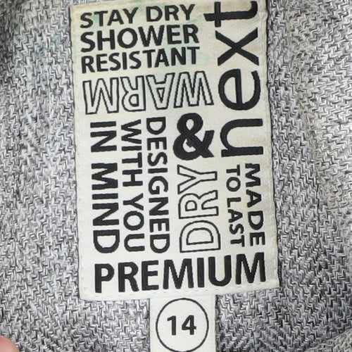 Next Women's Grey Puffer Jacket Size 14