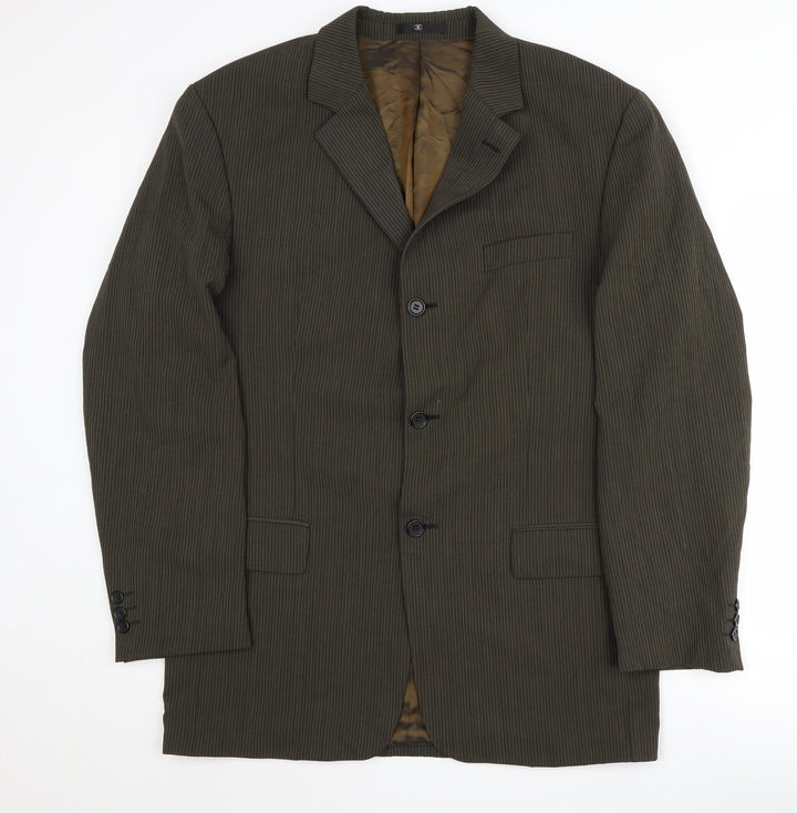 Ciro Citterio Men's Brown Striped Blazer 40L