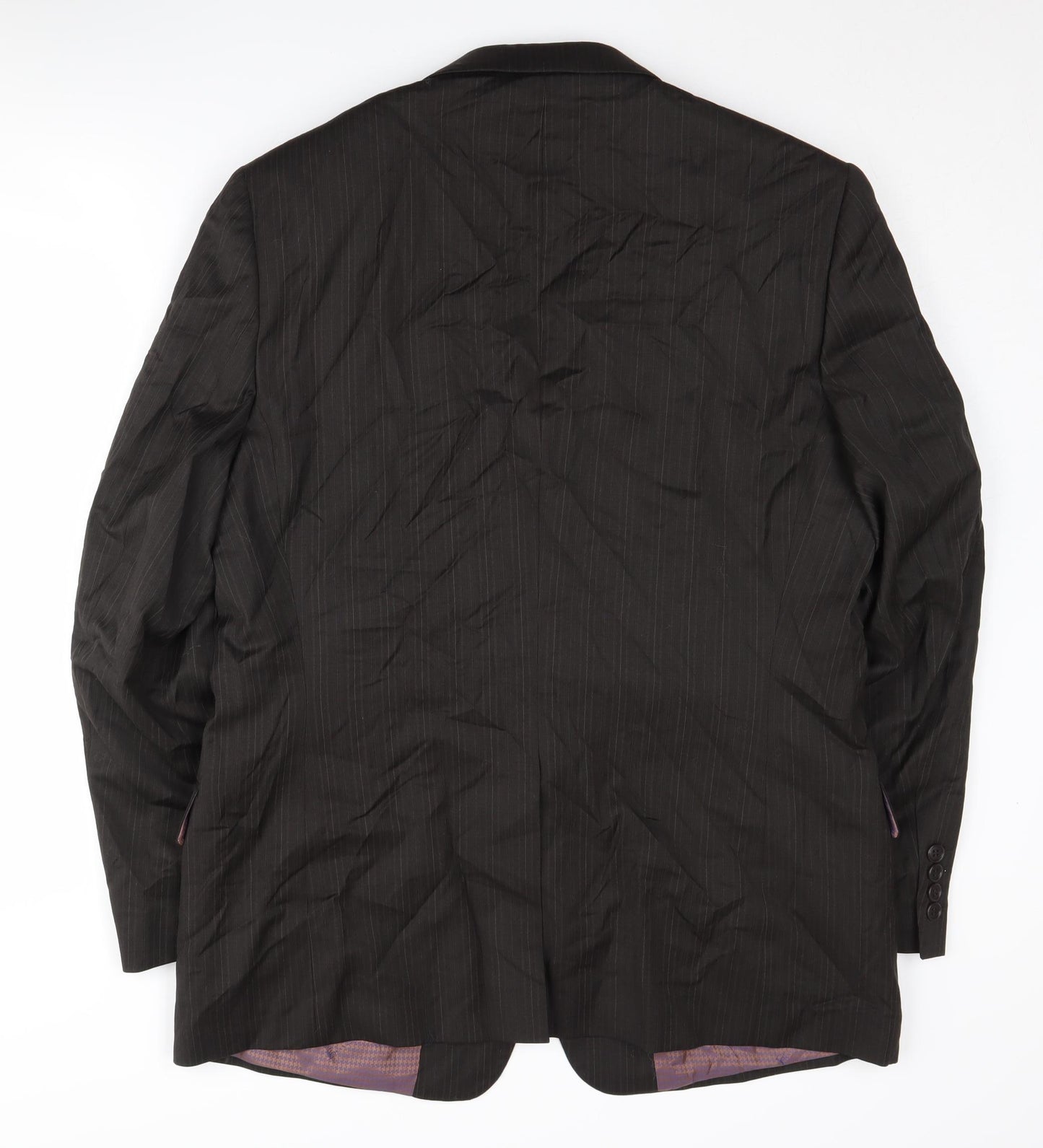 Ben Sherman Men's Black Single Breasted Polyester Blend Suit Jacket Size 44 Regular