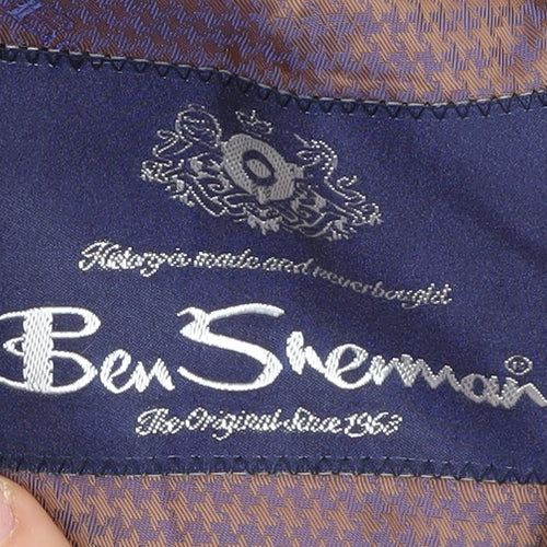 Ben Sherman Men's Black Single Breasted Polyester Blend Suit Jacket Size 44 Regular