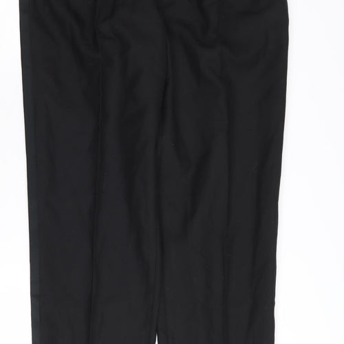 Ciro Citterio Men's Black Straight Leg Trousers 34L