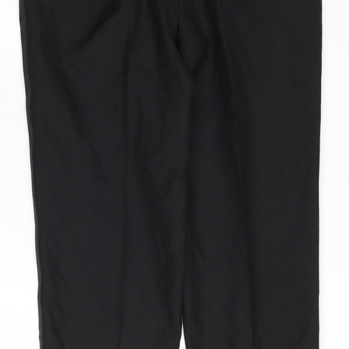 Ciro Citterio Men's Black Straight Leg Trousers 34L