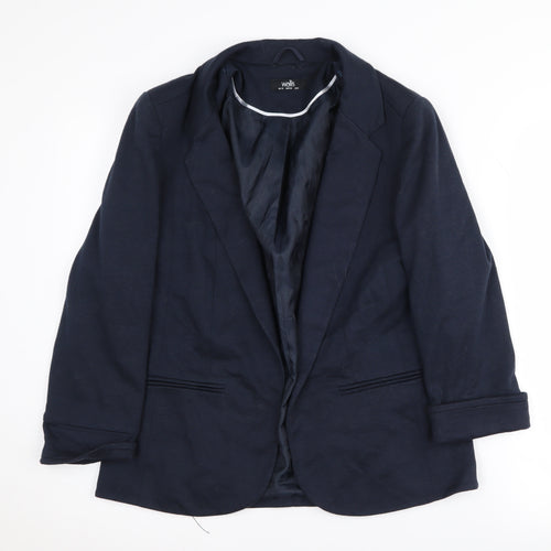 Wallis Women's Blue Blazer, Size 10, Lined Notch Lapel