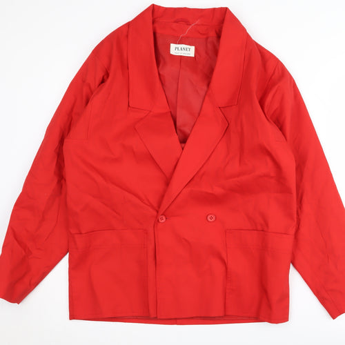 Planet Red Women's Blazer Size 12 Classic Notch Lapel