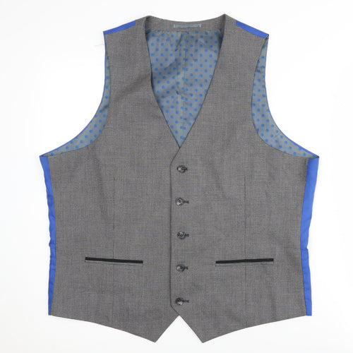Fellini Tailored Grey Suit Waistcoat Men 42R