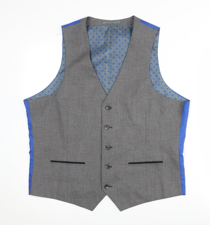 Fellini Tailored Grey Suit Waistcoat Men 42R