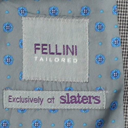 Fellini Tailored Grey Suit Waistcoat Men 42R