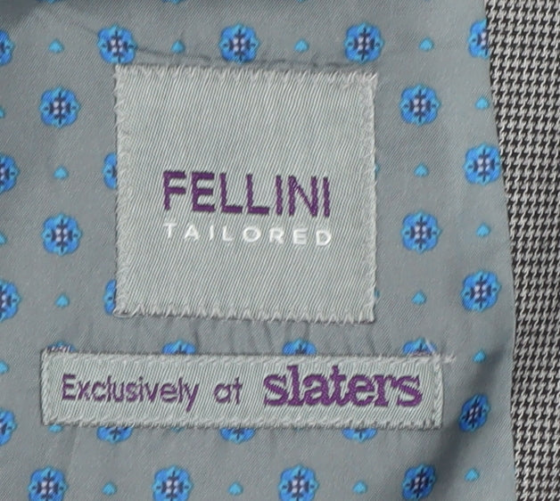 Fellini Tailored Grey Suit Waistcoat Men 42R