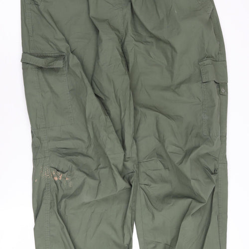 NEXT Cargo Trousers Green Medium Unisex Cotton Casual