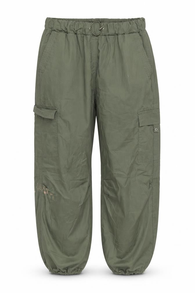 Front view of Next Cargo Trousers Green Medium unisex cotton casual
