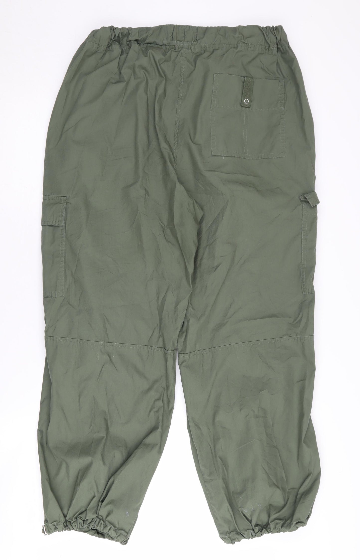 NEXT Cargo Trousers Green Medium Unisex Cotton Casual