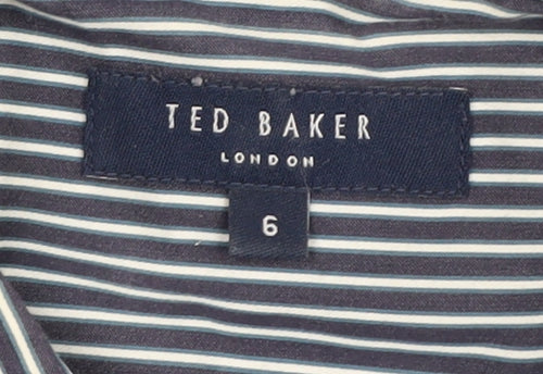 Ted Baker Men’s Blue Striped Button-Up Shirt Size 6