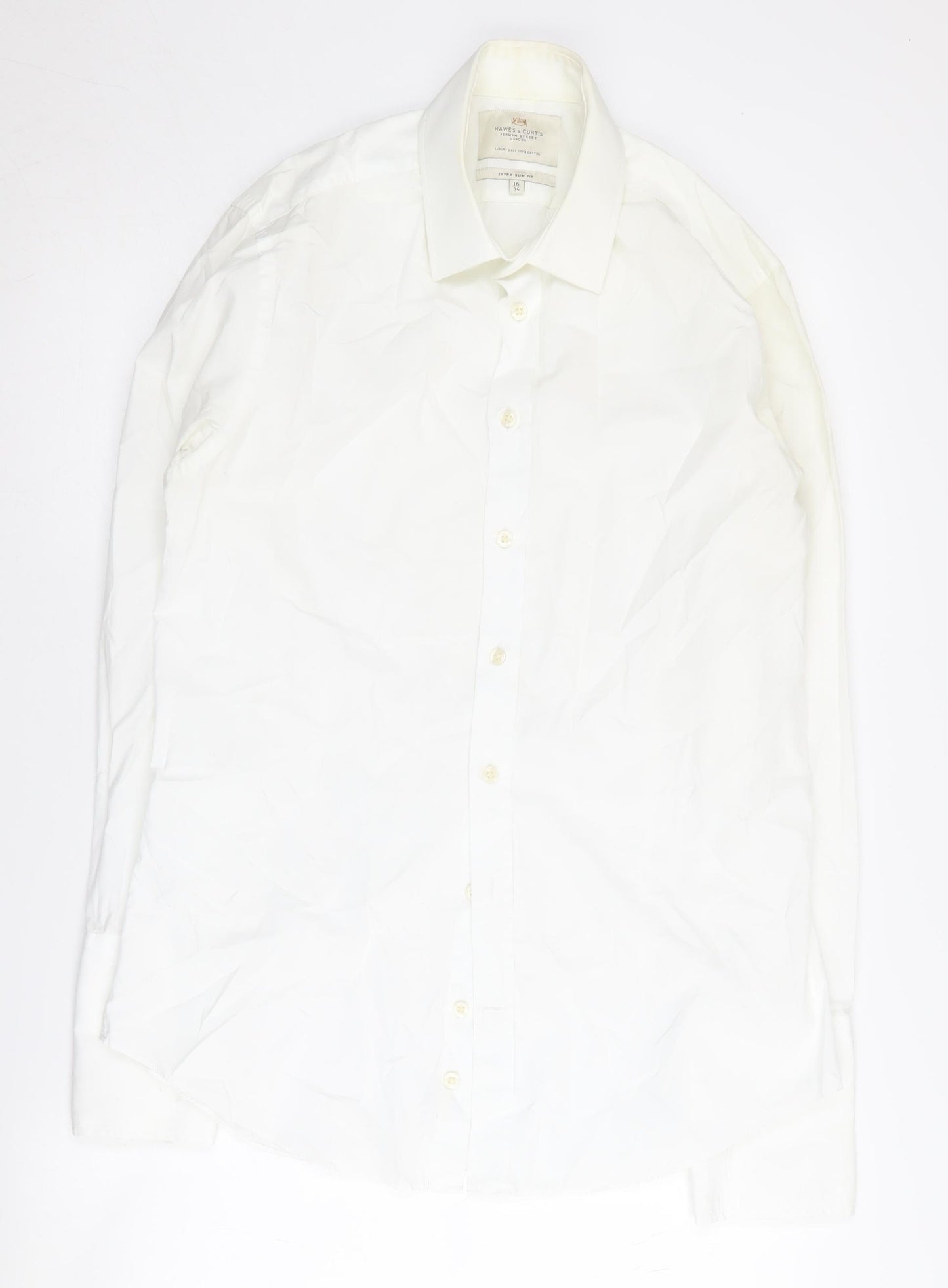 Hawes & Curtis Men’s White Extra-Slim Fit 16 Shirt