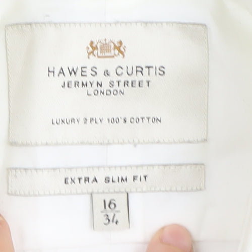 Hawes & Curtis Men’s White Extra-Slim Fit 16 Shirt