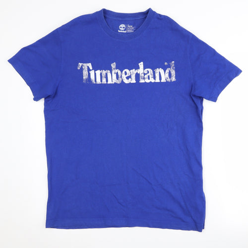 Timberland Men's Blue Medium Logo T-Shirt