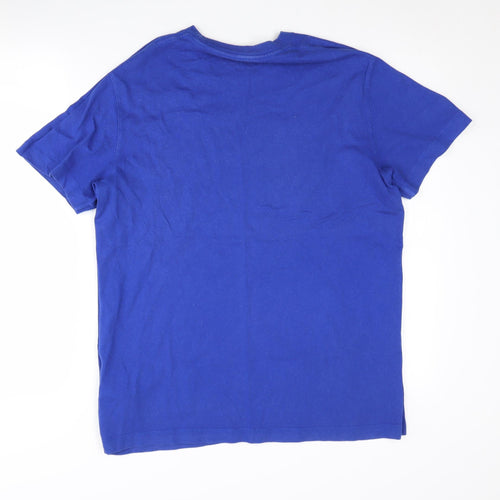 Timberland Men's Blue Medium Logo T-Shirt