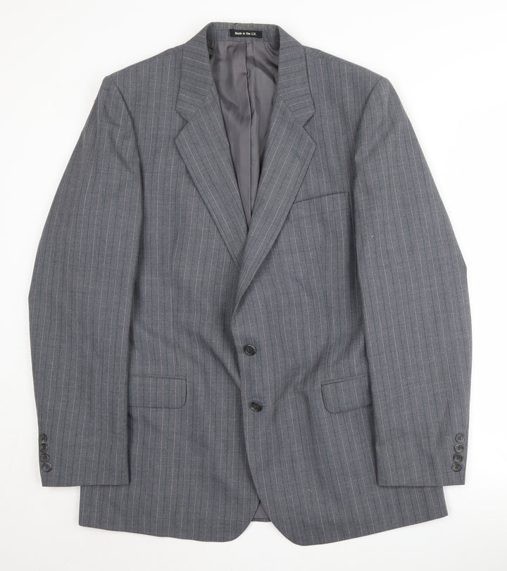 St Michael Men's Grey Single-Breasted Blazer 42R