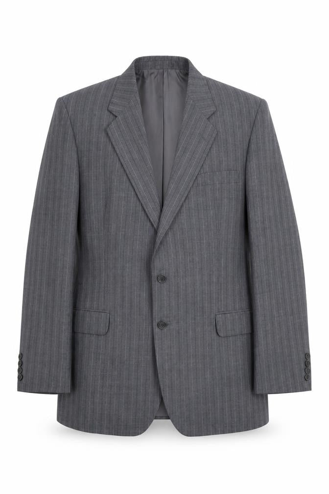 Front view of St Michael Men's Grey Single-Breasted Blazer 42R