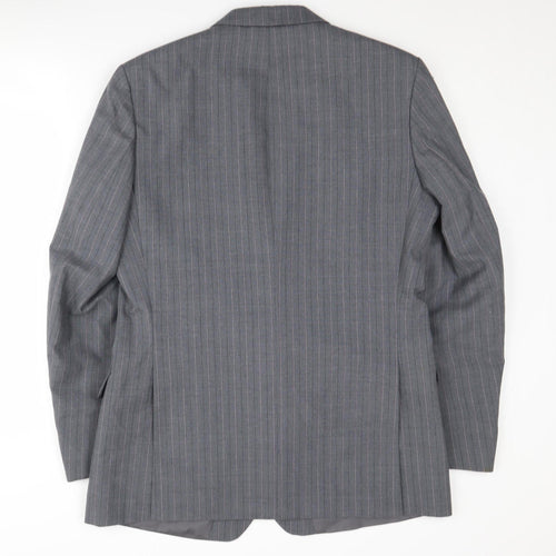 St Michael Men's Grey Single-Breasted Blazer 42R