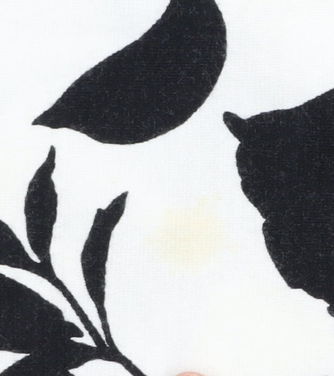 M&Co Women’s Black & White Floral Midi Skirt - Size 20