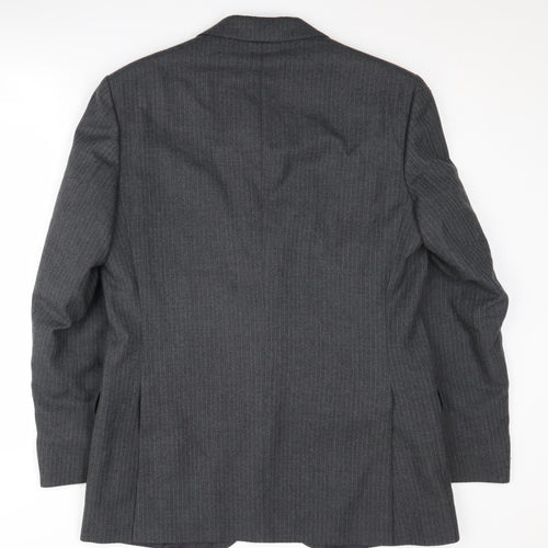 Pin Stripe Men’s Grey Wool Blazer, 40 Regular Jacket