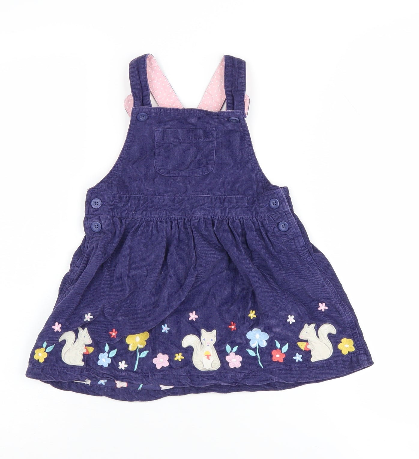 JoJo Maman Bébé Blue Pinafore Dress - Girls 2-3 Years