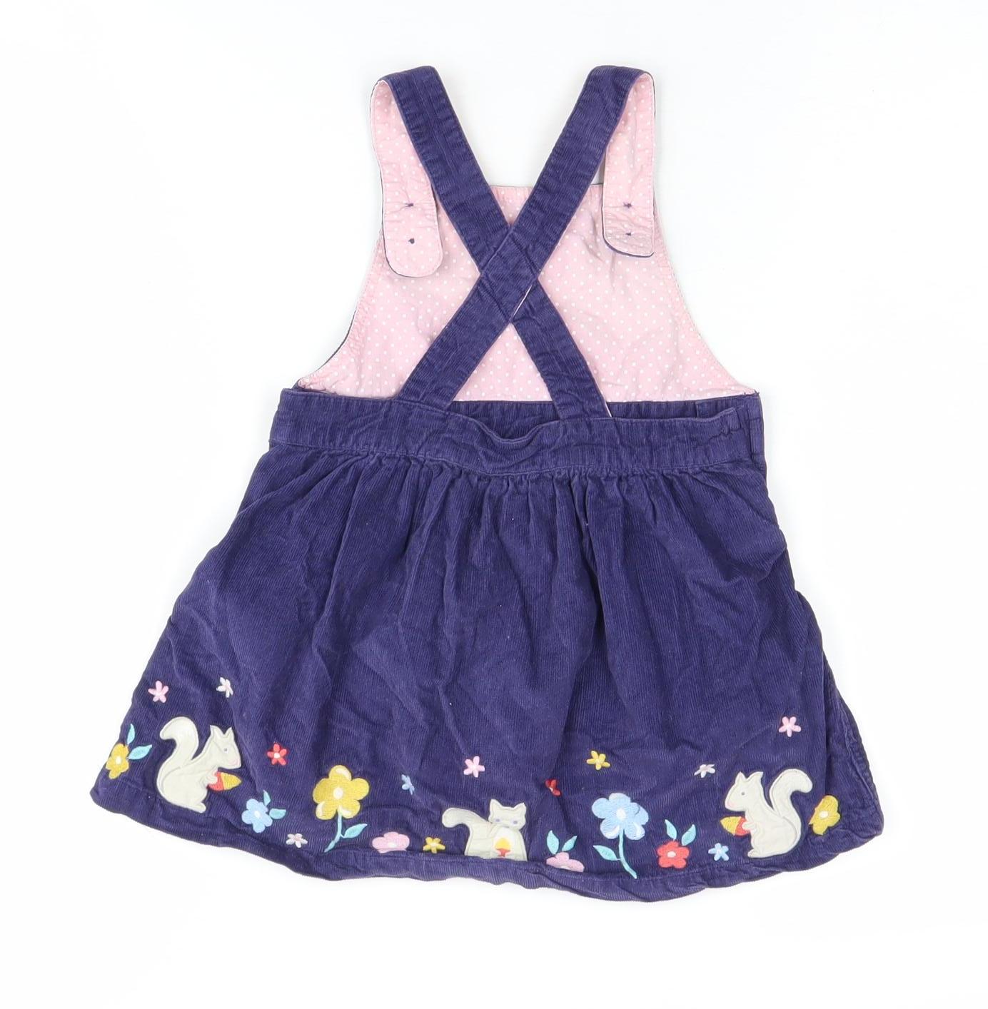 JoJo Maman Bébé Blue Pinafore Dress - Girls 2-3 Years