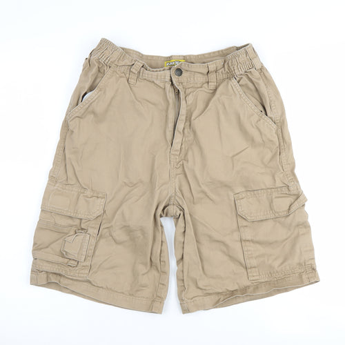 WorkWear Men's Beige Cargo Shorts - Size 32 Casual