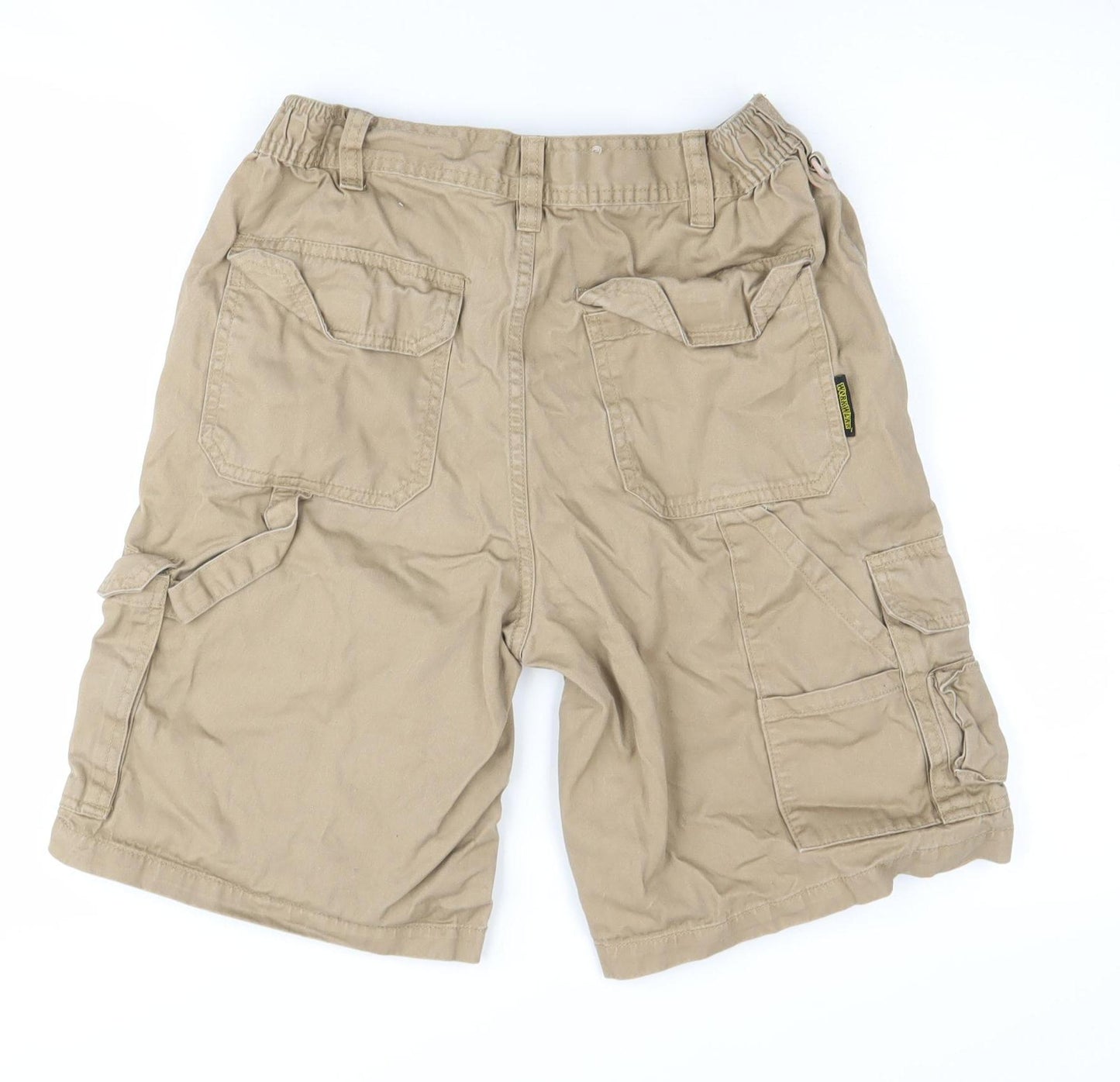 WorkWear Men's Beige Cargo Shorts - Size 32 Casual