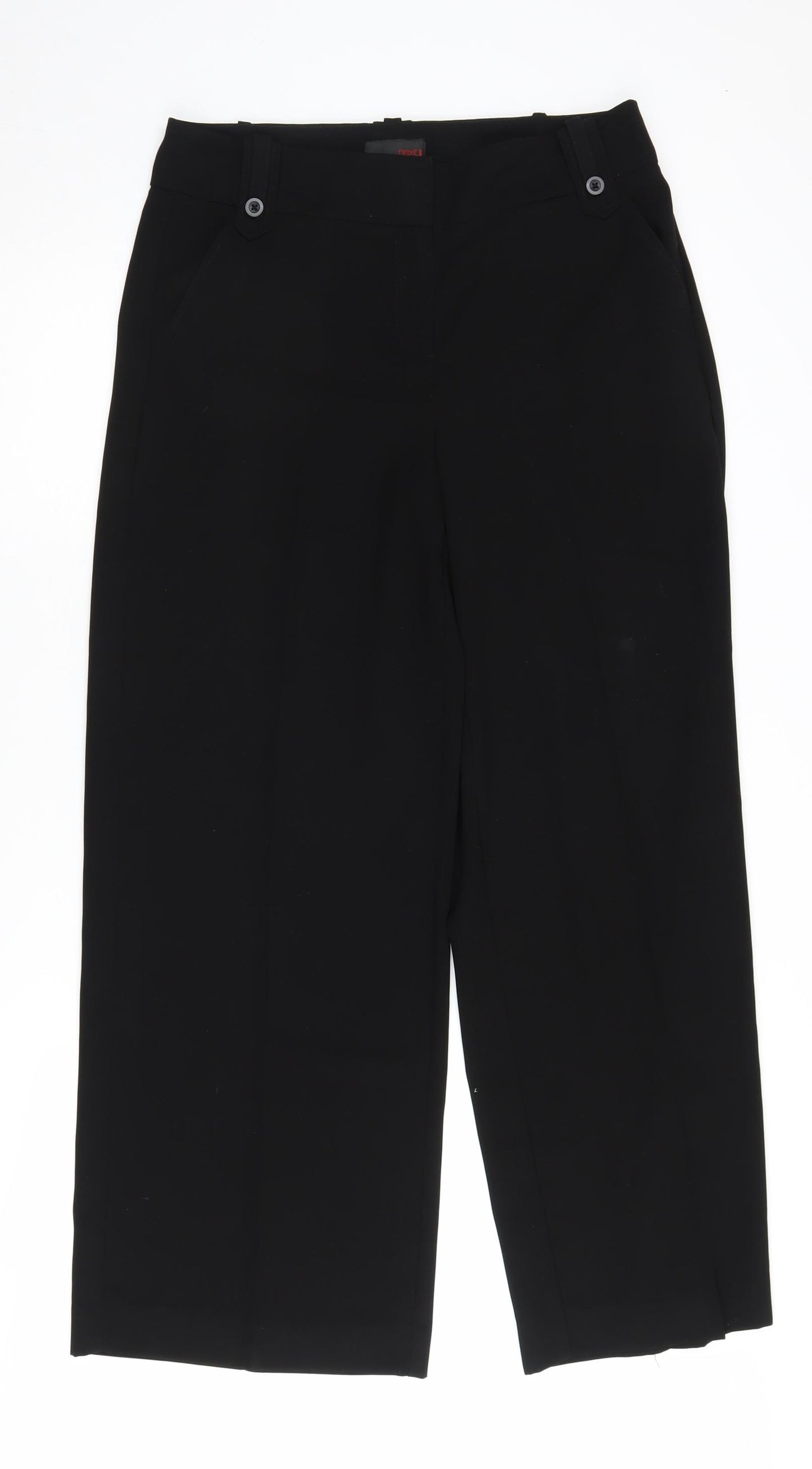 Next Women's Black Trousers Size 12, Polyester, Good Condition
