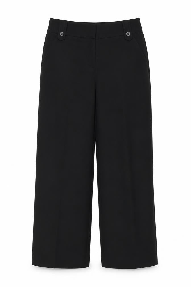 Front view of Next Women's Black Trousers, size 12, Polyester, Good Condition