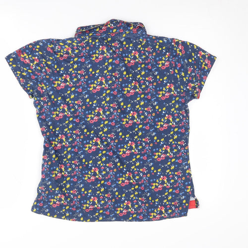 Regatta Women's Blue Floral Polo, Size 14, Cotton, Casual