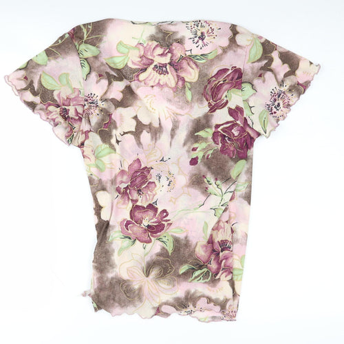 Wallis Women's Floral Wrap Blouse, Multicolour, Size 14