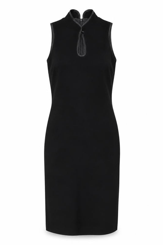 Front view of Opera at Richards Black Sheath Dress, Women, size 14