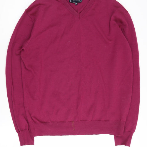 Blazer Men's Purple V-Neck Pullover Jumper 2XL