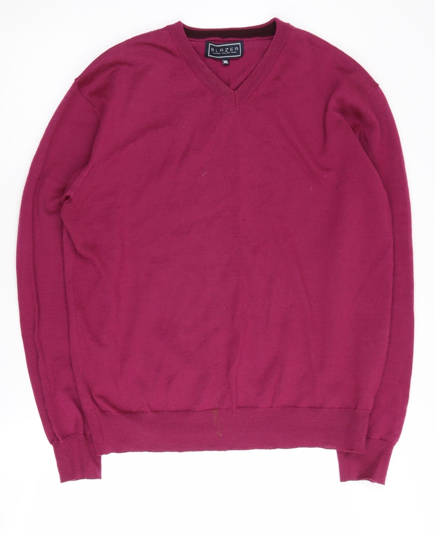 Blazer Men's Purple V-Neck Pullover Jumper 2XL