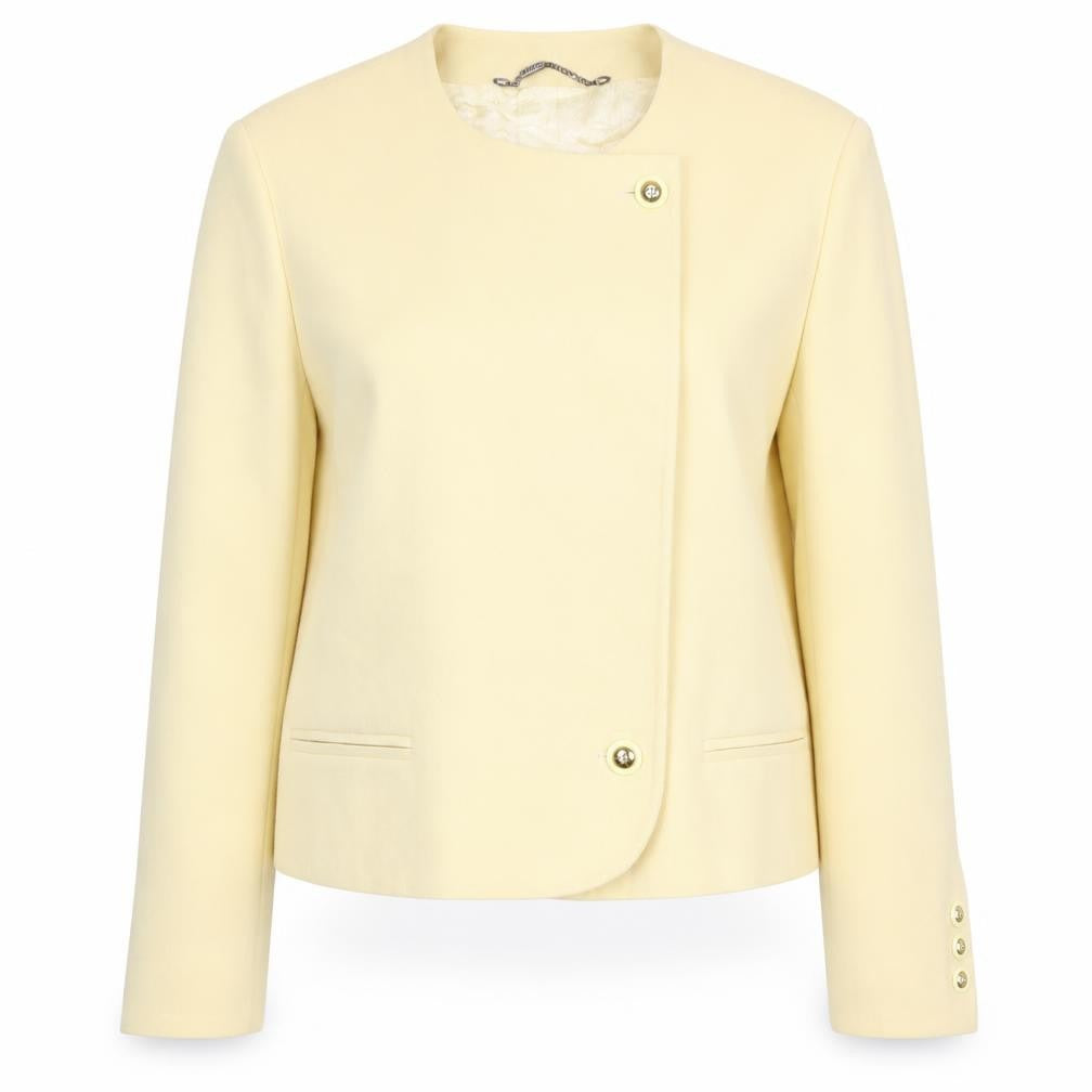 Front view of Hucke Mode Ivory Women's Blazer, size 14